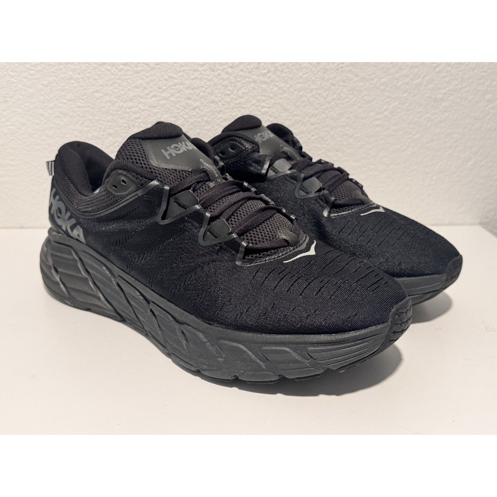 Hoka One Mens Gaviota 3 Running Shoe Size 13 Black Sneaker Active Gym Workout - Picture 6 of 14